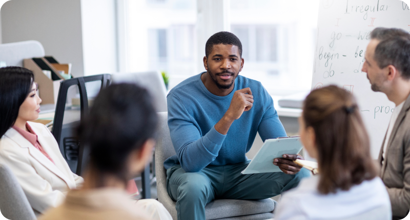 Team meeting discussion